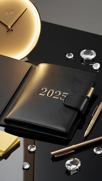 Eleganter Kalender und Notizbuch für Terminplanung in luxuriösem Setting